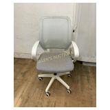 White Office Chair With Mesh Backrest
