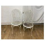 Two Metal Wire Garden Chairs