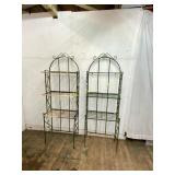 2 Metal Baker's Racks with Scrollwork