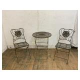 3-Piece Folding Wrought Iron Bistro Set