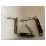 Three Folding Pocket Knives