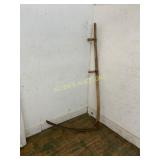 Wooden Scythe with Metal Blade