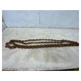 16-Foot Rusted Steel Chain with Hooks