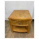 Broyhill Wood Side Table With Drawer
