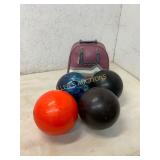 4 Bowling Balls with Bag
