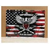 Metal Sign Featuring 2nd Amendment