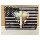 Metal Wall Plaque With Religious Theme