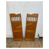 2 Wooden Spindle-Top Panels for Projects