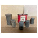 Cavalier Tobacco Tin and Metal Canisters Set