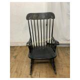 Black Painted Wood Rocking Chair