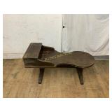 Wooden Shoe Shine Bench with Storage