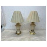 2 Table Lamps with Pleated Shades