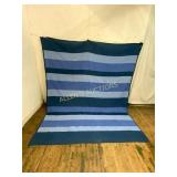 Hand-Crafted Striped Patchwork Quilt