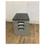 Metal Filing Cabinet With Three Drawers
