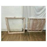 Two Wood-Framed Windows
