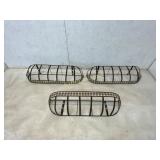 3 Metal Wall-Mounted Shelves