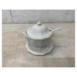 Soup Tureen with Ladle and Underplate
