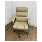 Beige Leather Executive Office Chair