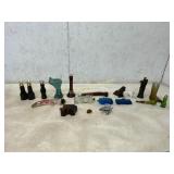 17 Glass and Novelty Collectibles