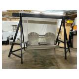 Polywood Outdoor Swing with Fold-Down Table