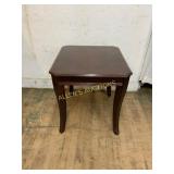 Square Wooden Side Table with Cabriole Legs