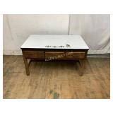 Wood Table With White Top