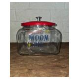 Glass Moon Pie Counter Display Jar