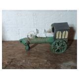 Cast Iron Horse-Drawn Carriage Toy