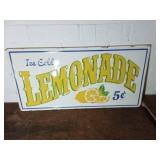 Metal Sign Advertising Lemonade