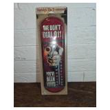 Tin Wall Thermometer with Warning Design