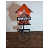 Metal Harley-Davidson-Themed Birdhouse