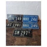 Set of Vintage South Carolina License Plates
