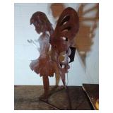 Brass Sheetmetal Fairy Figurine with Planter