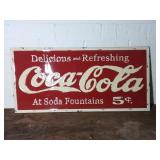 Coca-Cola Metal Advertising Sign
