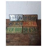 Collection of Vintage Metal License Plates