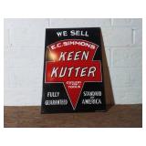 Keen Kutter Metal Advertising Sign