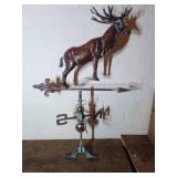Cast Iron Deer Weathervane with Directional Base
