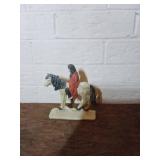 Cast Iron Figurine of Rider on Horseback