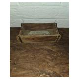 Wood and Metal Display Box with Glass Panel