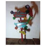 Metal Margaritaville-Themed Sign with Parrot