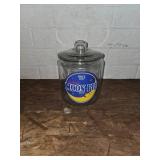 Glass Moon Pie Brand Jar with Lid