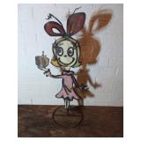Metal Cutout Cindy Lou Who Character Sculpture
