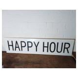 Rectangular Metal Happy Hour Sign