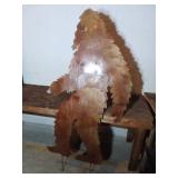 Sheet Metal Sasquatch Silhouette Sculpture
