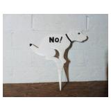 Cast Iron Dog Shaped Lawn Sign