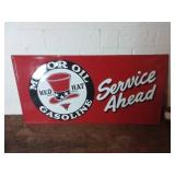 Red Hat Motor Oil Metal Advertising Sign