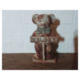 Cast Iron Bear with Welcome Sign