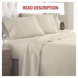 COLOR SENSE TWIN 200-THREAD COTTON IVORY BED-SHEET