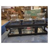 GLASS JAR VASE HOLDER