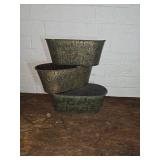 Set of 3 Decorative Metal Flower Planters